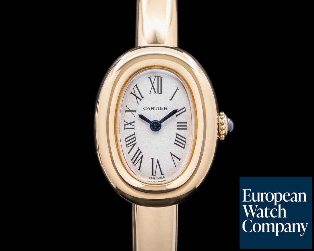 Image of Cartier Baignoire (Size 17) 18K Yellow Gold Silver Dial 2024