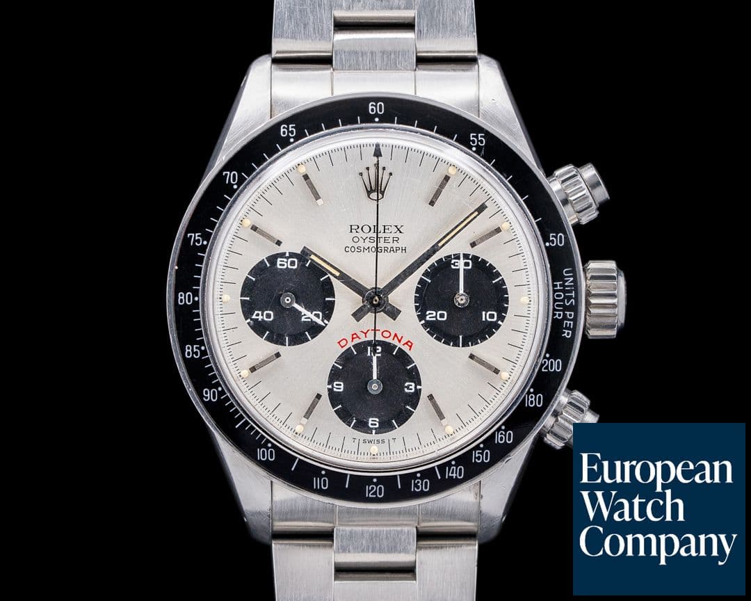 Image of Rolex Daytona 6263 "Big Red" SS Silver Dial C. 1983 PAPERS