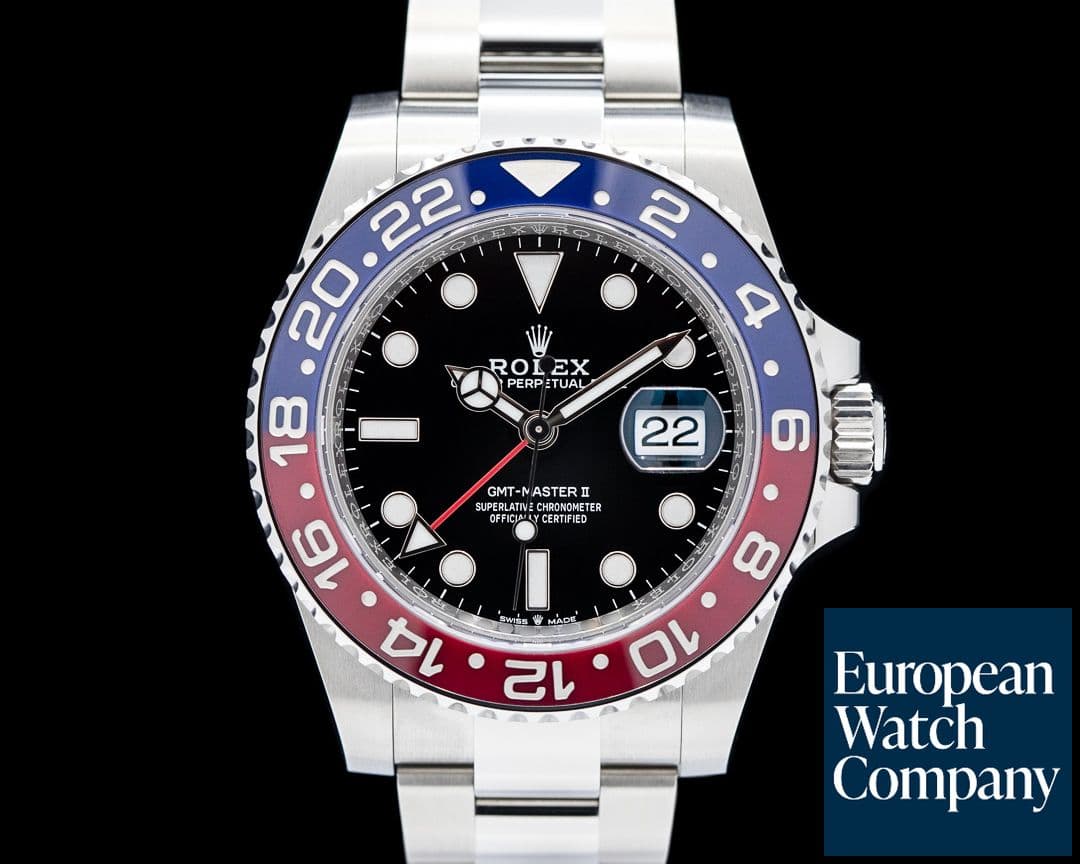 Image of Rolex GMT Master II Ceramic 126710BLRO "Pepsi" SS Black Dial