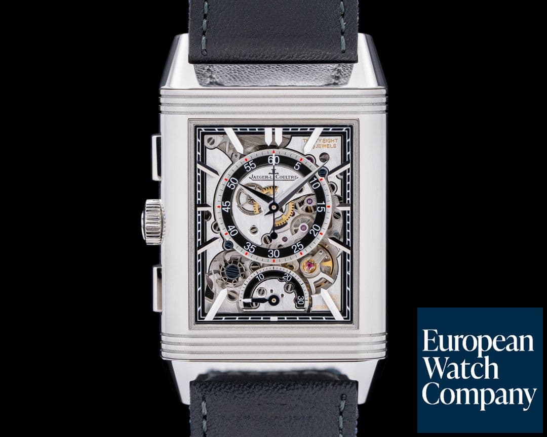 Image of Jaeger LeCoultre Reverso Tribute Chronograph SS Blue Dial 2024