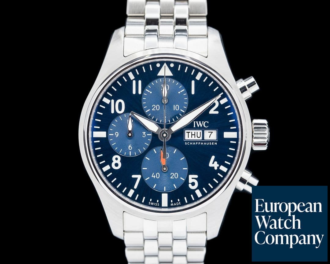 Image of IWC Pilots Watch Chronograph SS Blue Dial
