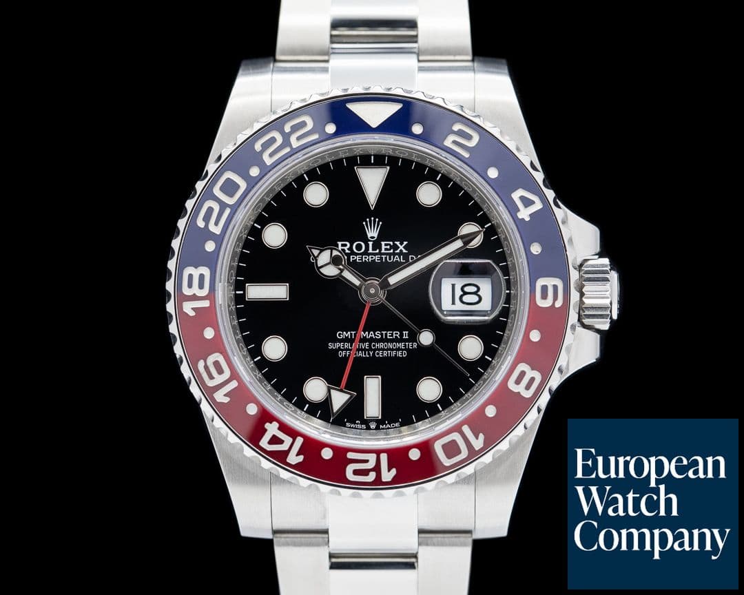 Image of Rolex GMT Master II Ceramic 126710BLRO "Pepsi" SS Black Dial