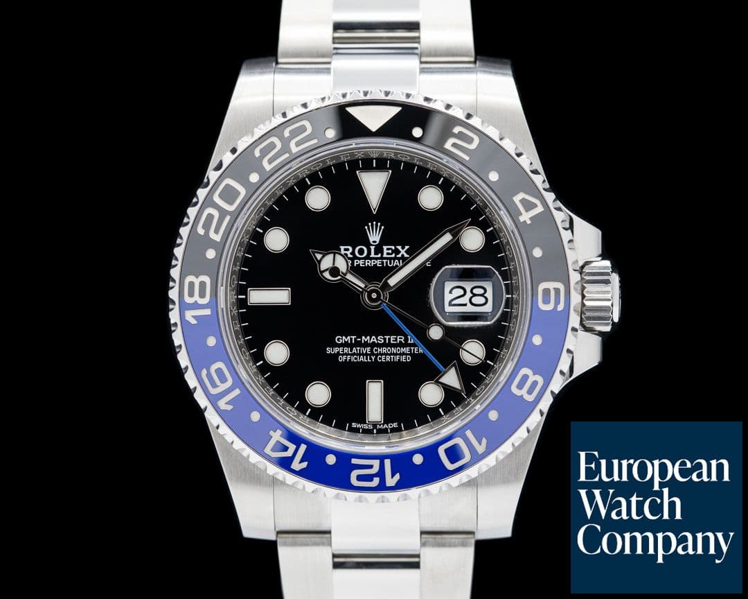 Image of Rolex GMT Master II 116710 Ceramic "Batman" SS Black Dial