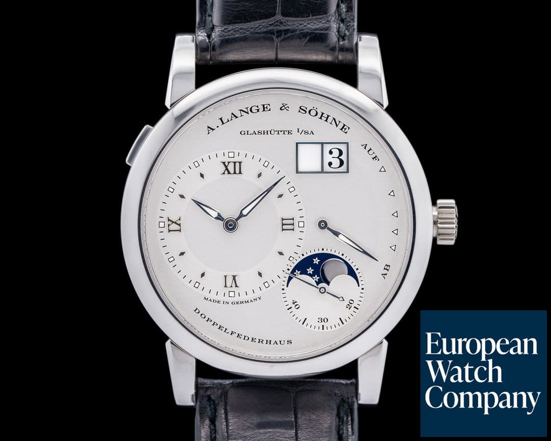 Image of A. Lange and Sohne Lange 1 Moon 109.025 Platinum Silver Dial