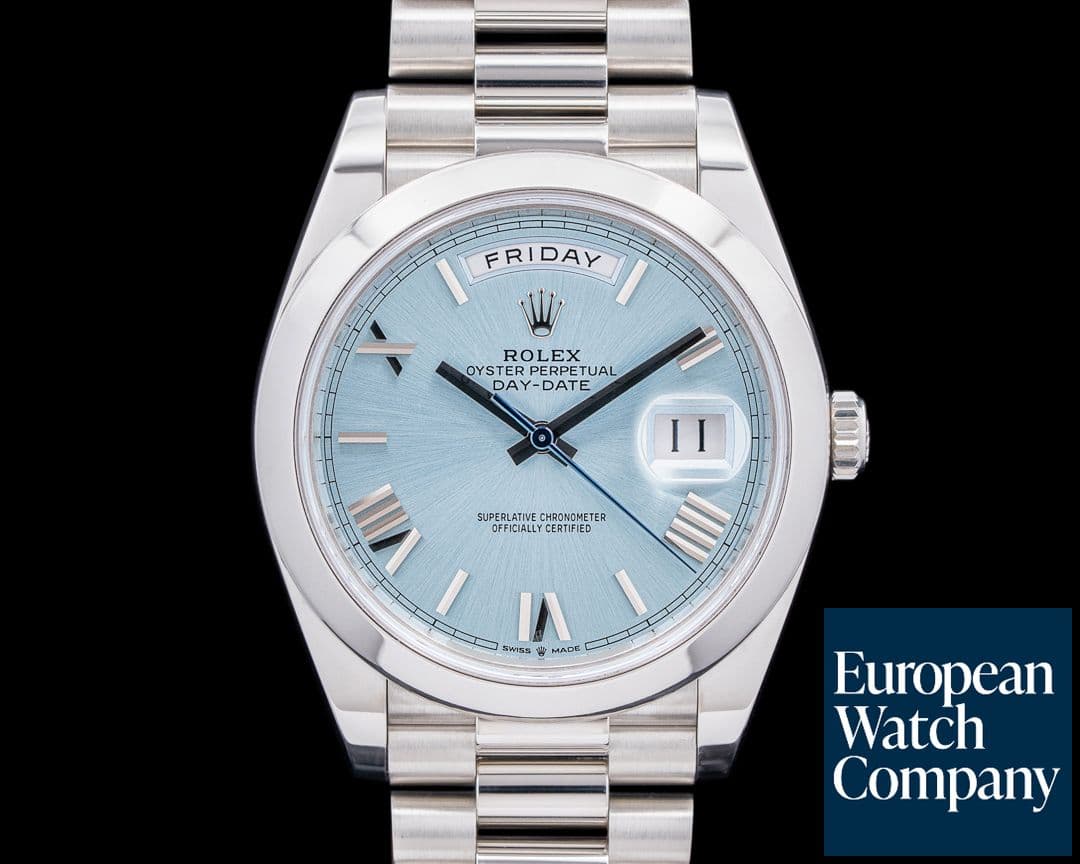 Image of Rolex Day Date President 228206 Platinum Blue Dial