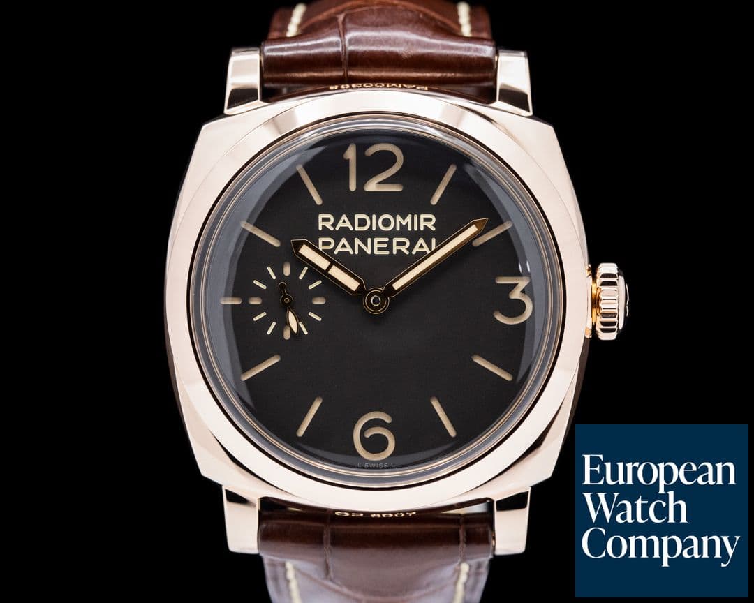 Image of Panerai Radiomir 1940 Oro Rosso 18K Rose Gold Brown Dial
