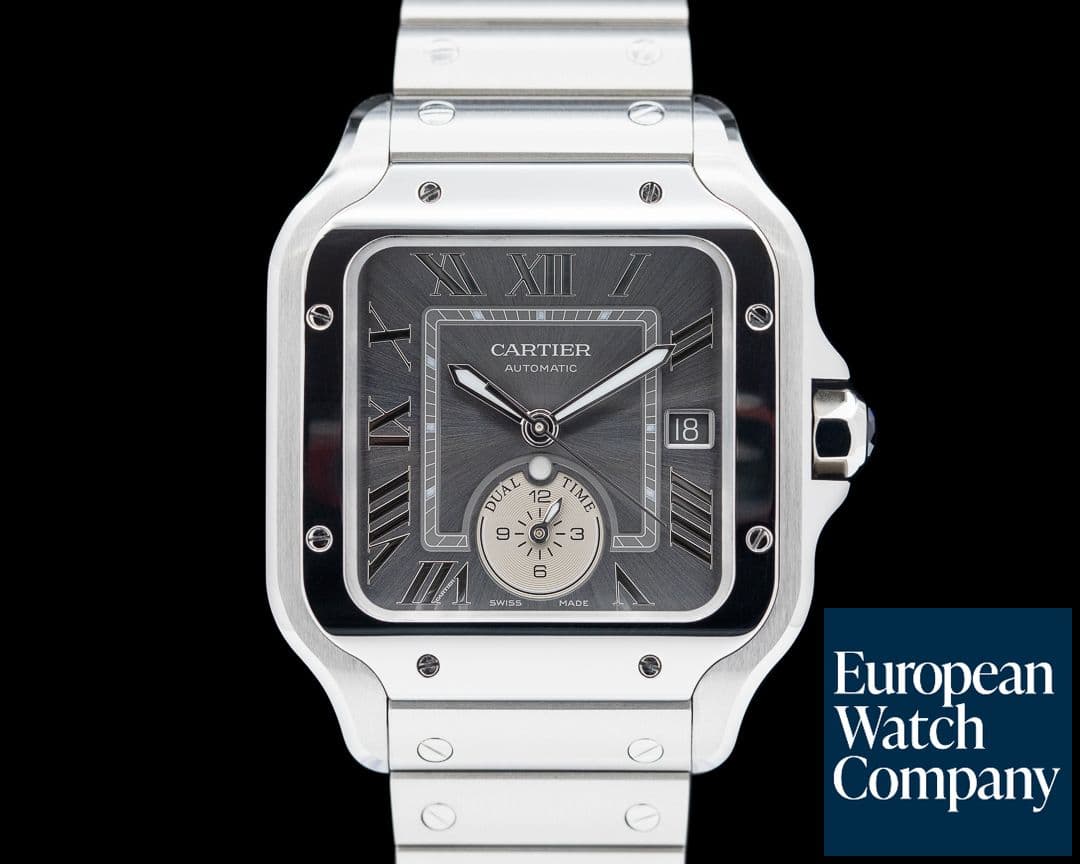Image of Cartier Santos De Cartier Dual Time SS Gray Dial
