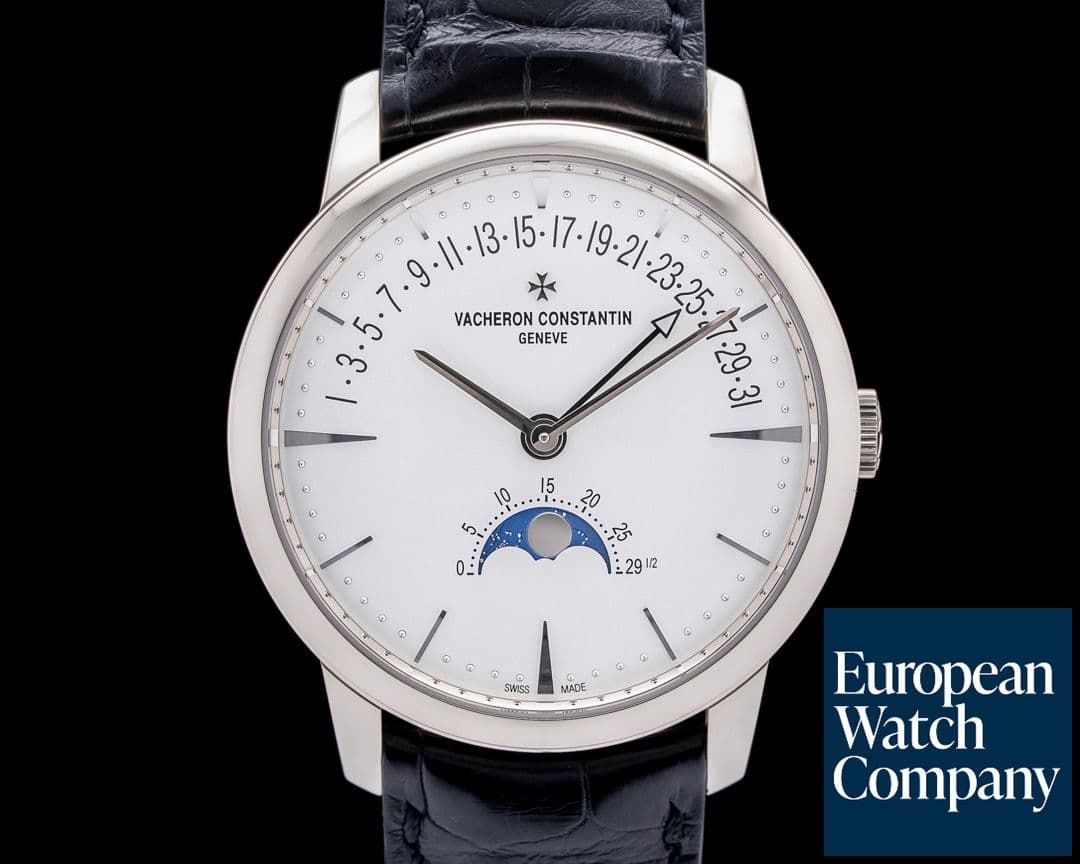 Image of Vacheron Constantin Patrimony Moonphase Retrograde Date 18K White Gold
