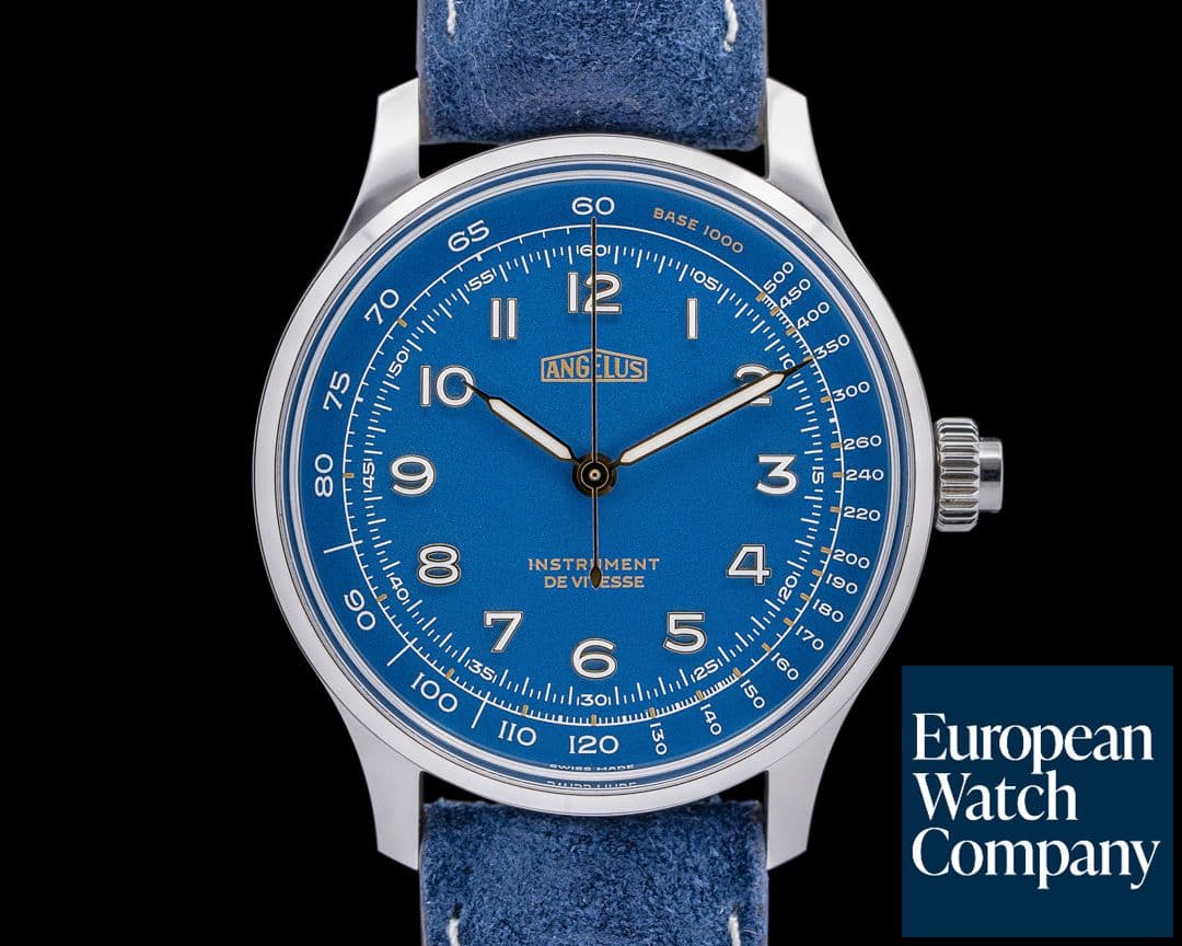 Image of Angelus Instrument De Vitesse Indianapolis SS Blue Dial 2024
