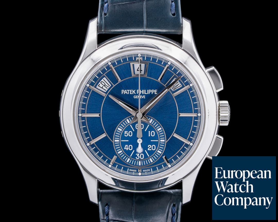 Image of Patek Philippe Annual Calendar Chronograph 5905P Platinum Blue Dial