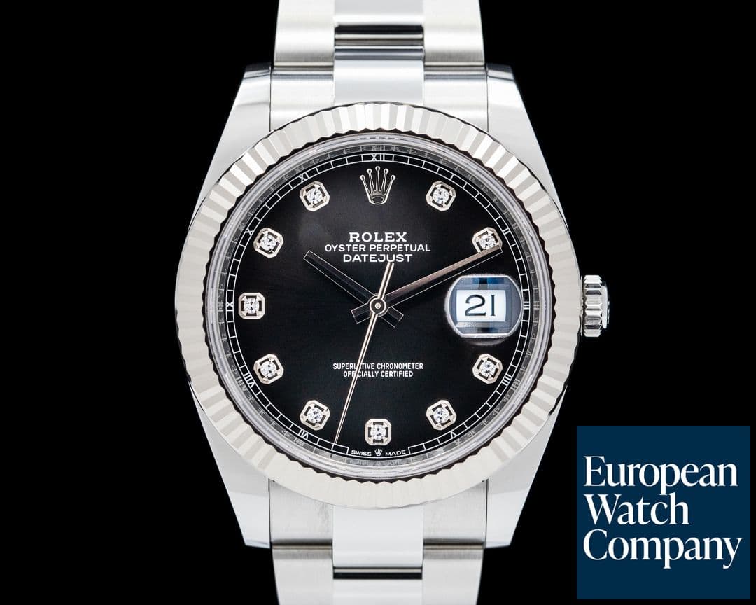 Image of Rolex Datejust 41 SS Black Diamond Dial