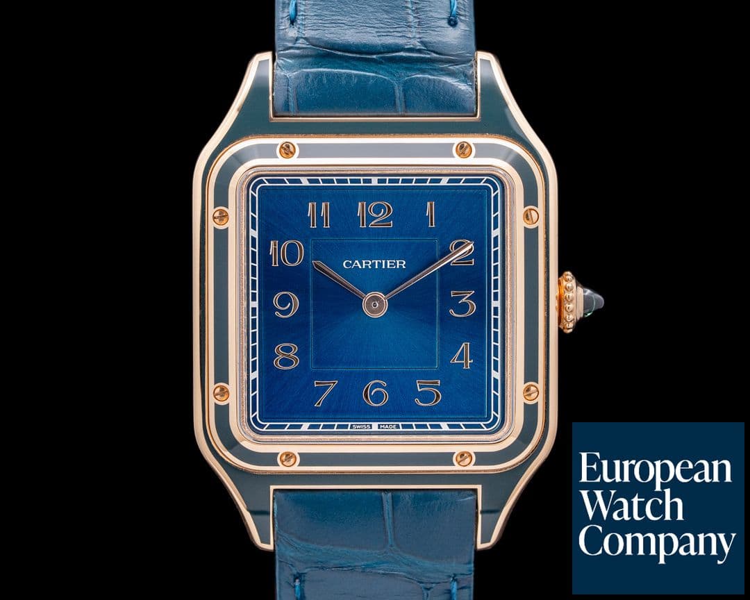 Image of Cartier Santos Dumont 18K Rose Gold Blue Dial 2024 LIMITED