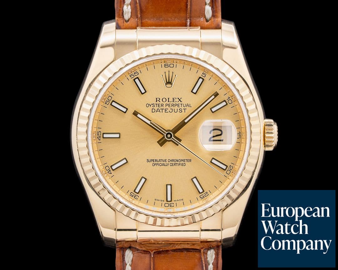 Image of Rolex Datejust 116138 18K Yellow Gold Champagne Dial