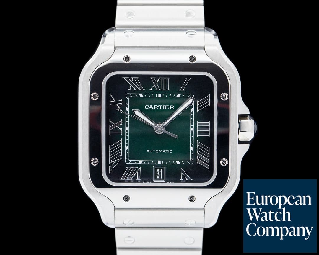 Image of Cartier Santos Large Automatic SS Green Dial 2024