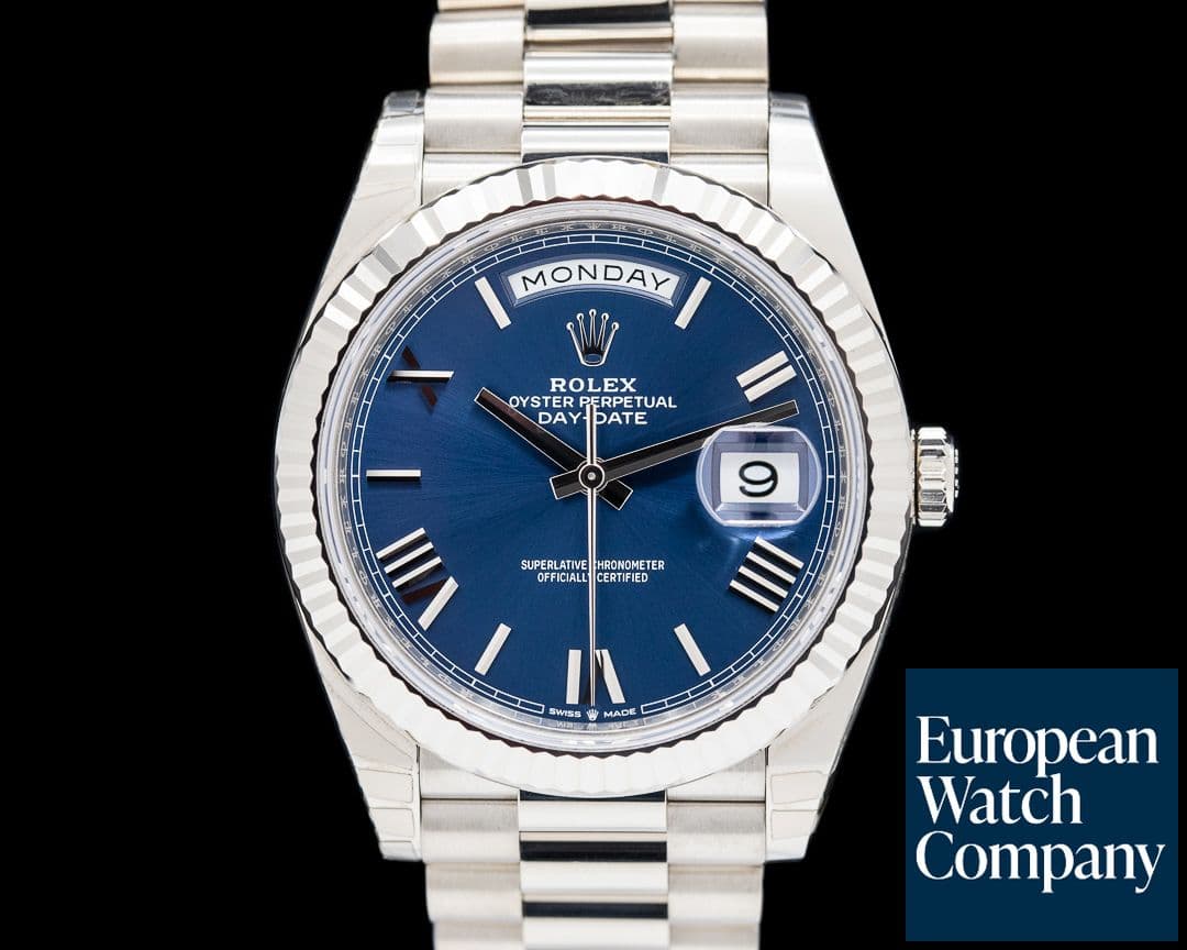 Image of Rolex Day Date 228239 President 18K White Gold Blue Dial