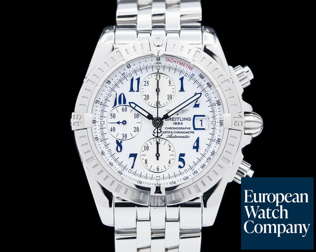 Image of Breitling Chronomat Evolution Chronograph Automatic SS White Dial