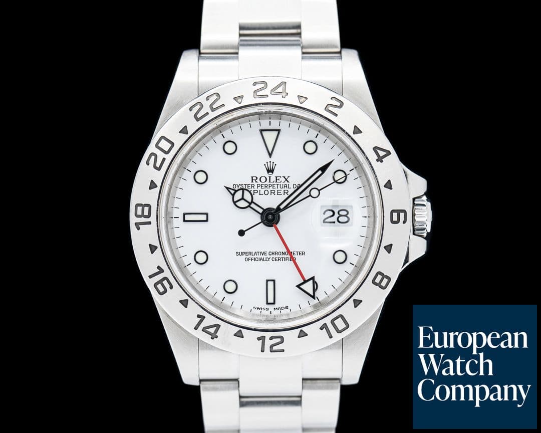 Image of Rolex Explorer II 16570 SS White Dial