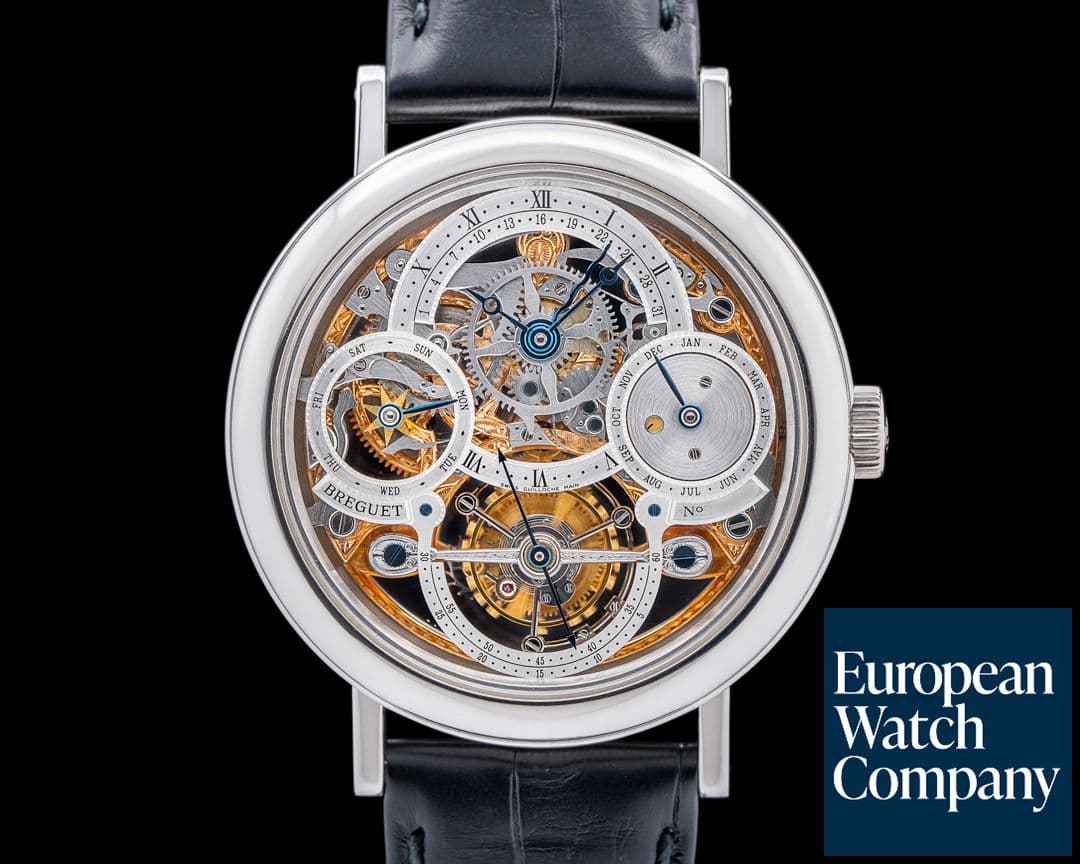 Image of Breguet Tourbillon Perpetual Calendar Platinum Manual Wind Skeleton Dial