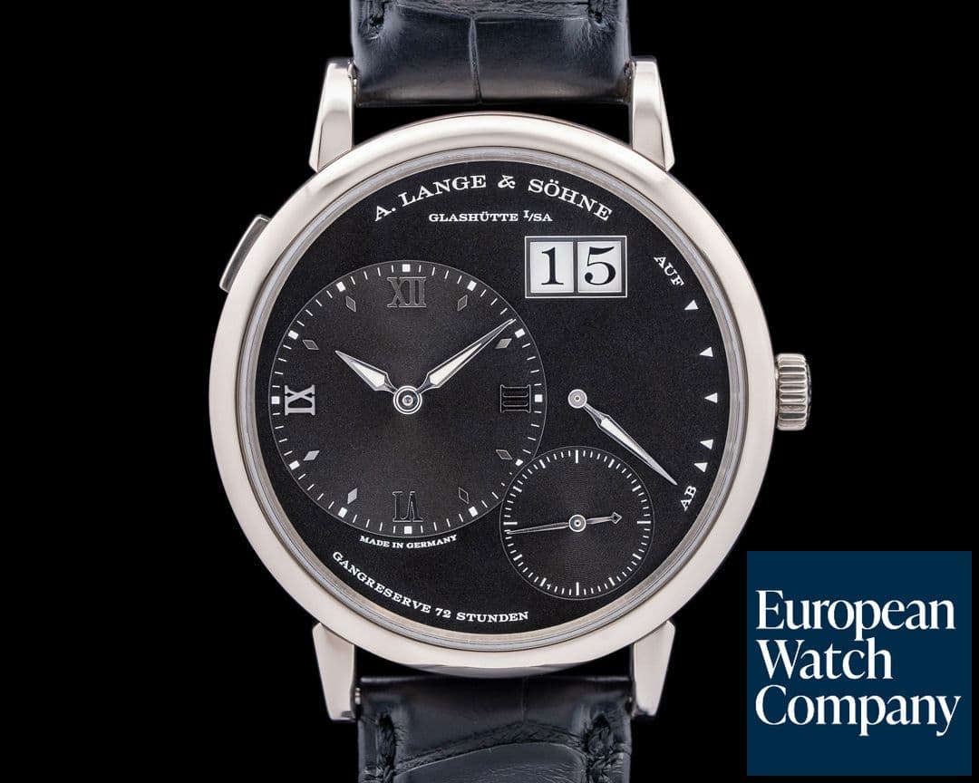 Image of A. Lange and Sohne Grand Lange 1 117.028 18K White Gold Black Dial