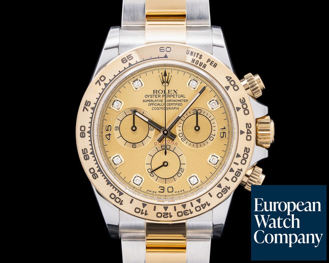 Image of Rolex Daytona 116503 18K Yellow Gold / SS Diamond Champagne Gold Dial