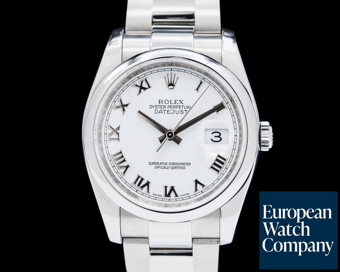 Image of Rolex Datejust 36 SS White Roman Dial