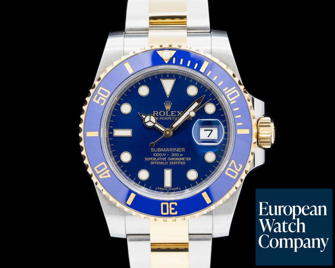 Image of Rolex Submariner 116613LB 18K Yellow Gold / SS Blue Dial