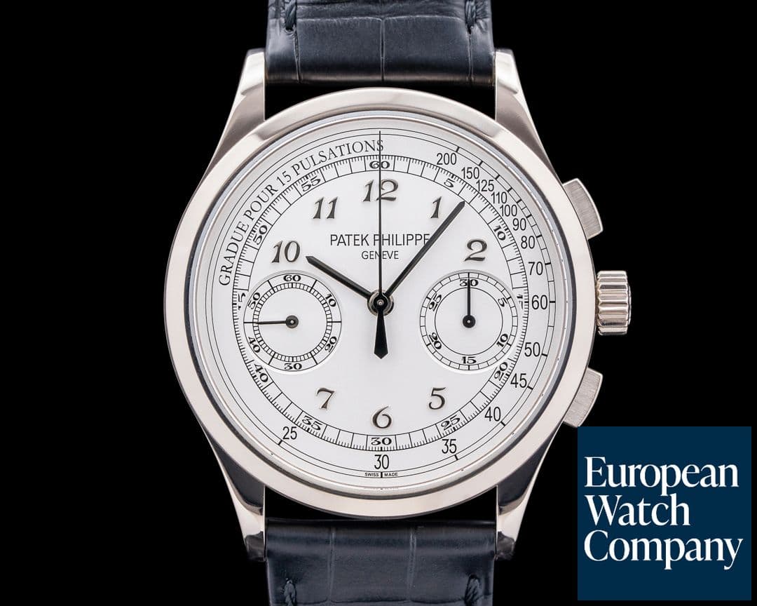Image of Patek Philippe Chronograph 5170G 18K White Gold Silver Pulsation Dial