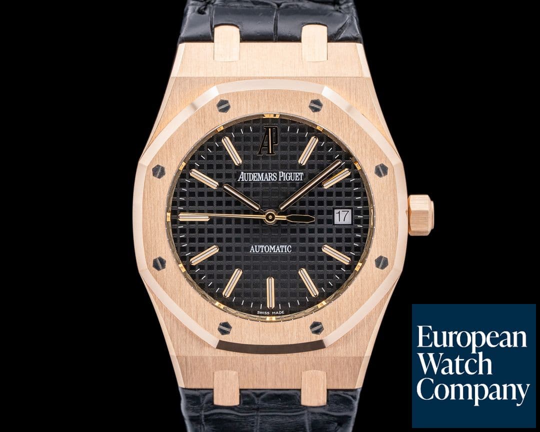 Image of Audemars Piguet Royal Oak 15300 18K Rose Gold Black Dial