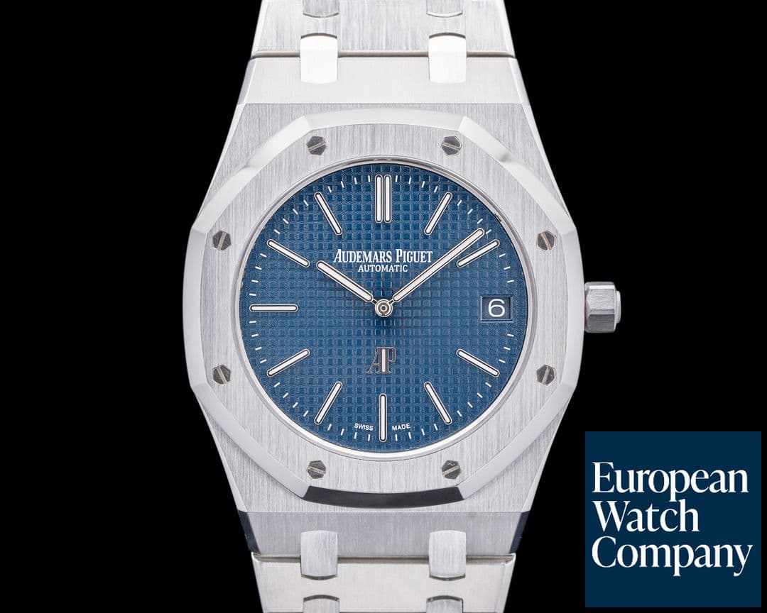 Image of Audemars Piguet Royal Oak 15202ST "Jumbo" Extra Thin SS Blue Dial