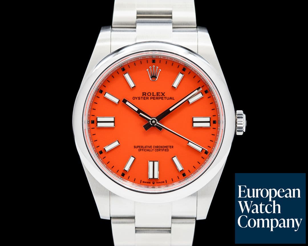Image of Rolex Oyster Perpetual 124300 SS Coral Red Dial