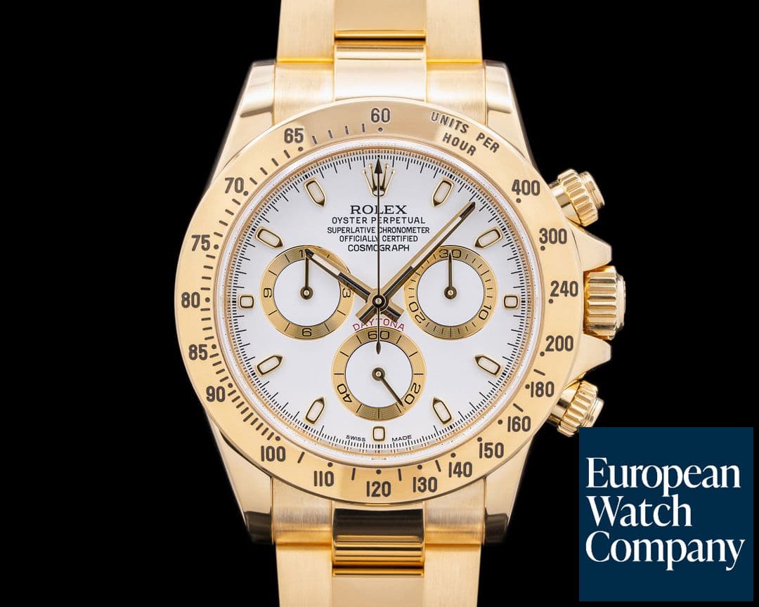 Image of Rolex Daytona 116528 18K Yellow Gold White Dial