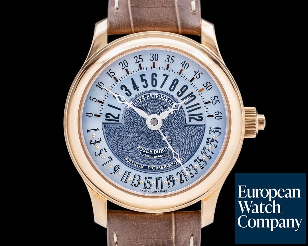 Image of Roger Dubuis Triple Retrograde Calendar Hommage H40 5799 Blue MOP Dial