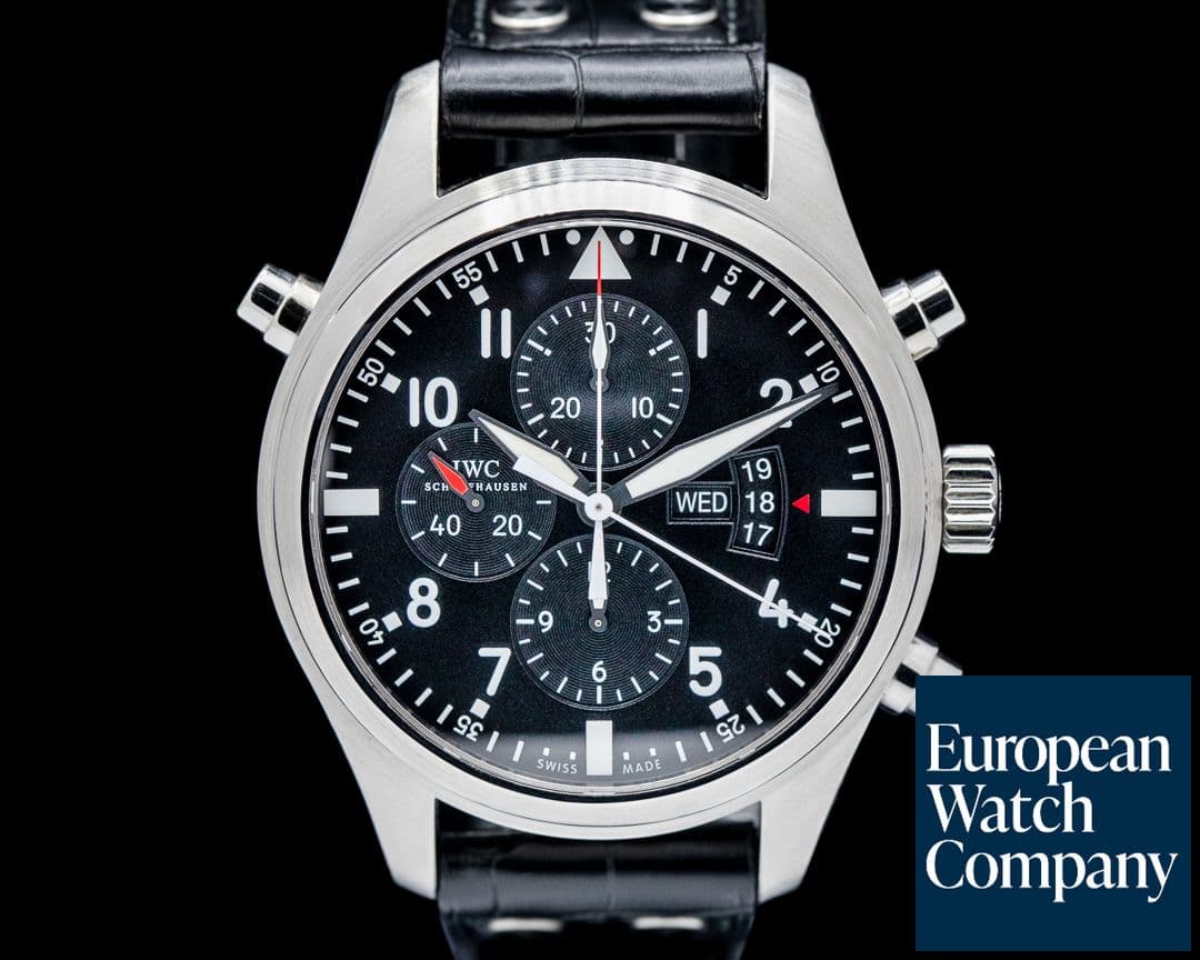 Image of IWC Pilot's Double Chronograph SS Black Dial