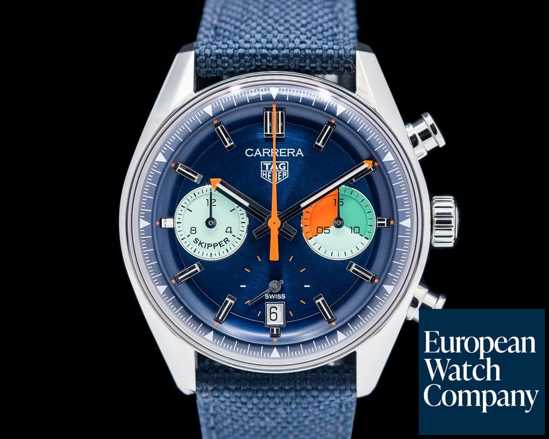 Image of Heuer Carrera Skipper 39MM SS Blue Dial 2024
