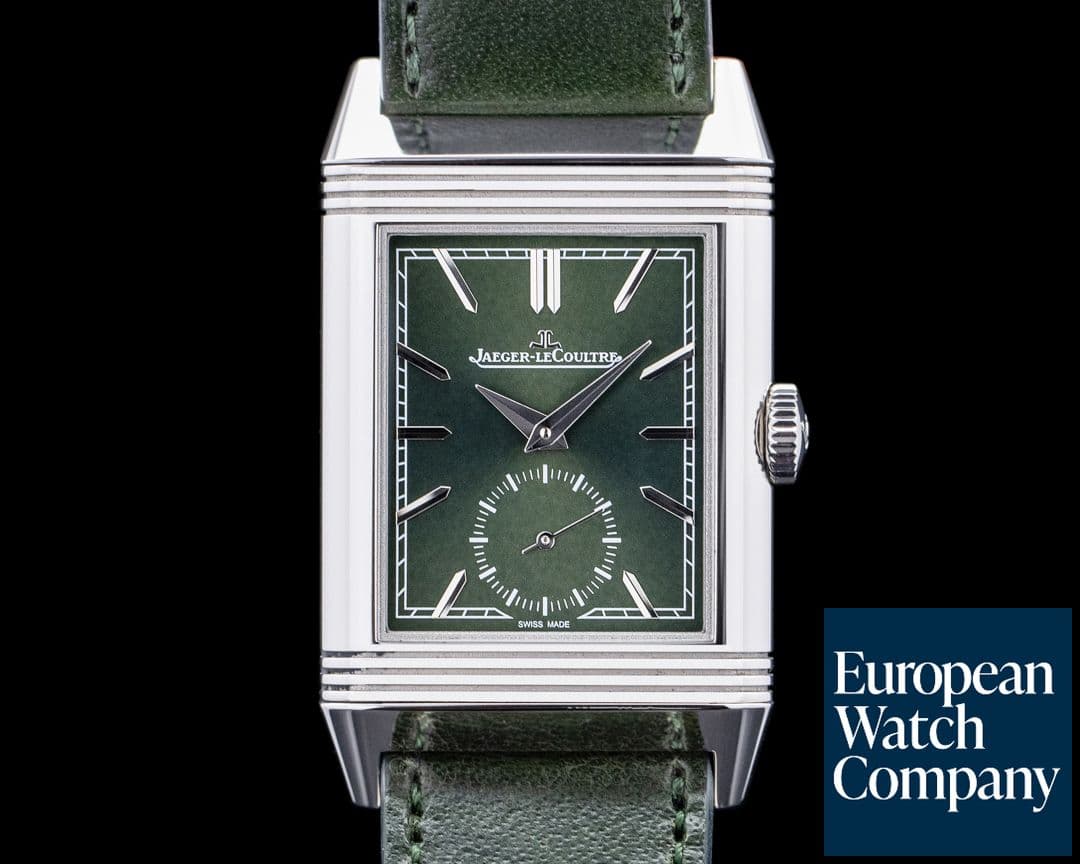 Image of Jaeger LeCoultre Reverso Tribute Small Seconds SS Green Dial