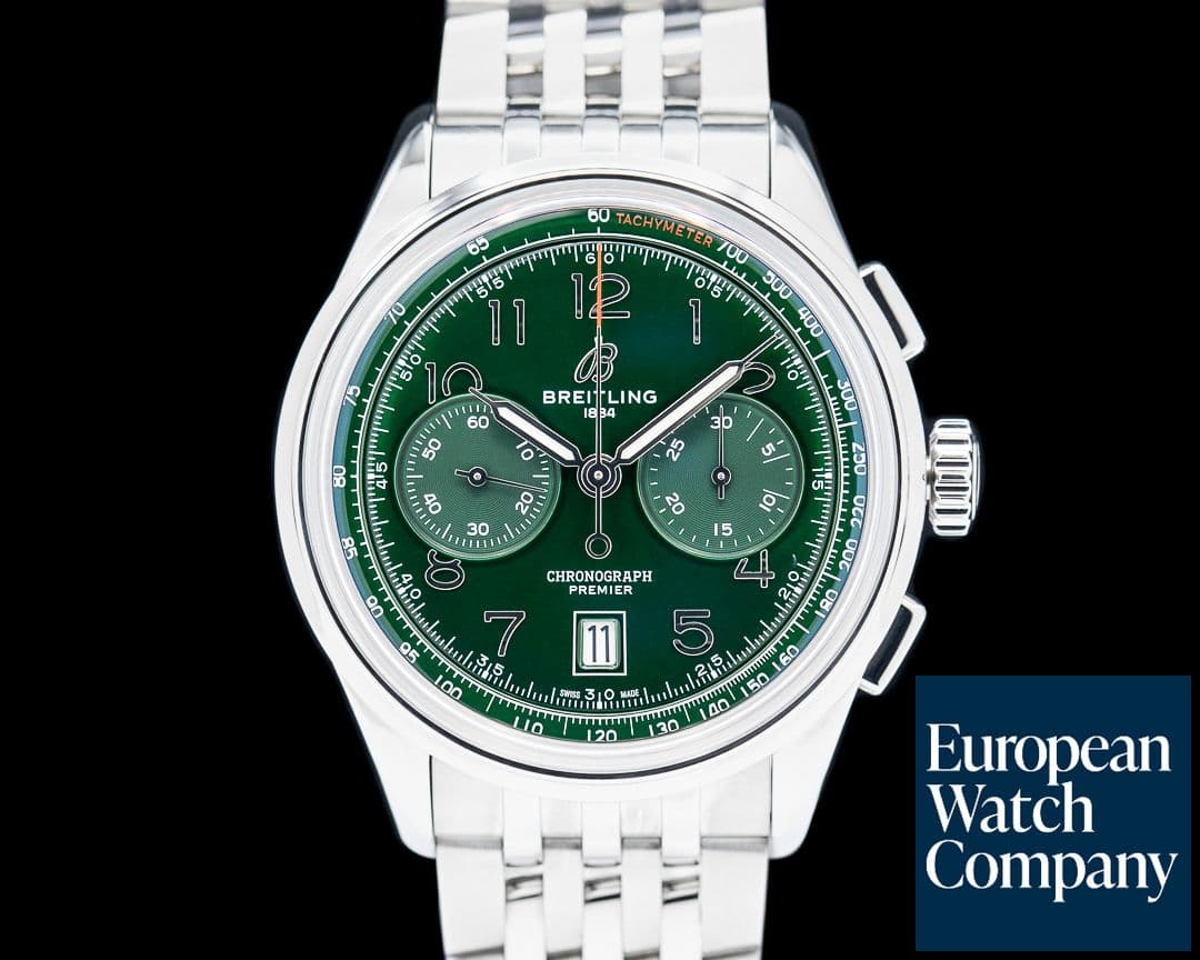 Image of Breitling Premier B01 Chronograph Green Dial SS/SS