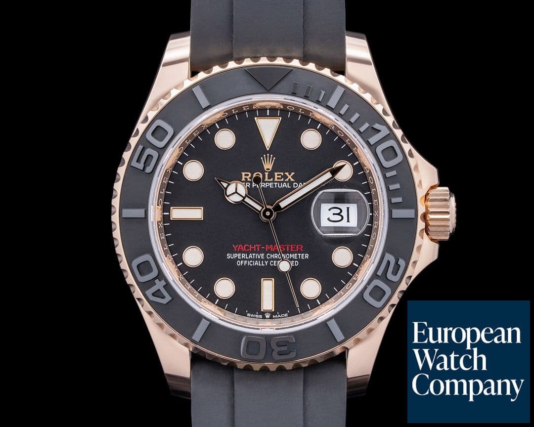 Image of Rolex Yacht Master 126655 18K Rose Gold Black Dial