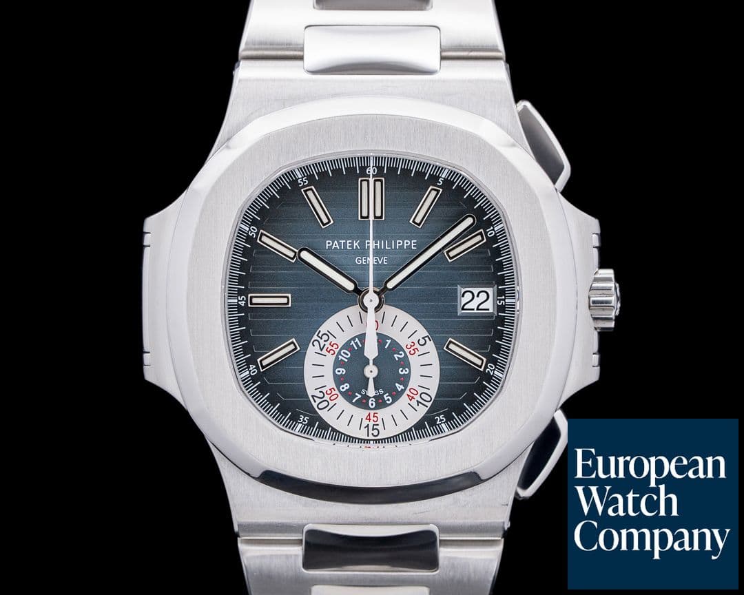 Image of Patek Philippe Nautilus 5980 Chronograph SS Blue Dial