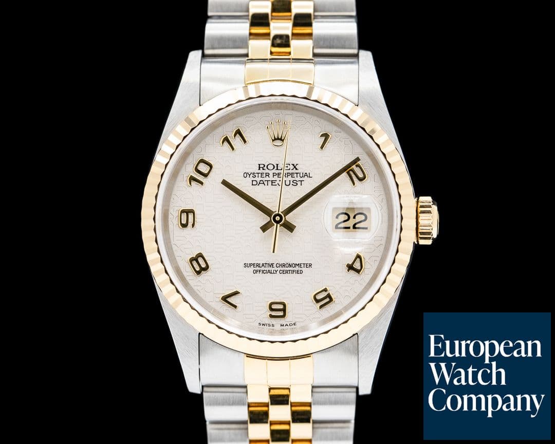 Image of Rolex Datejust 16233 18K Yellow Gold / SS Cream Jubilee Dial