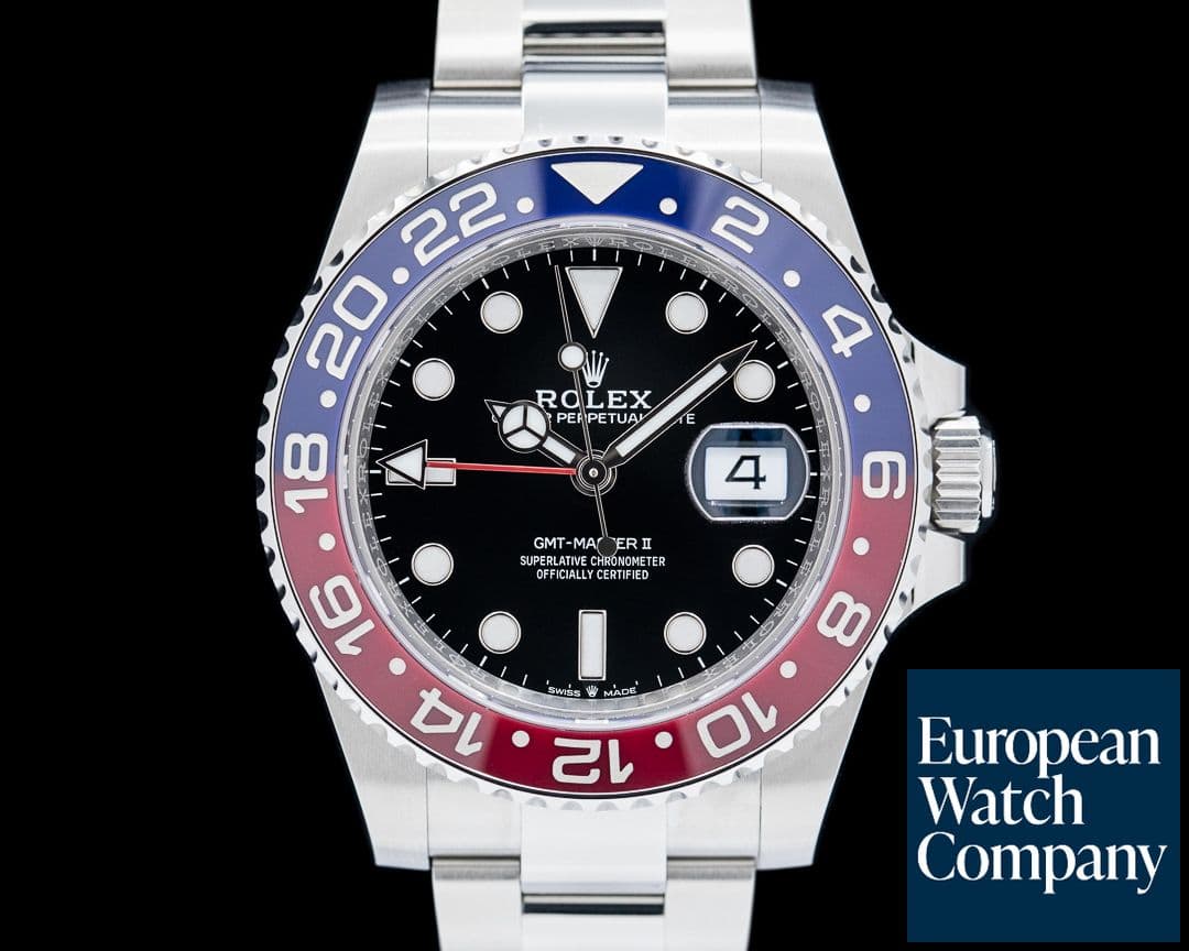 Image of Rolex GMT Master II Ceramic 126710 "Pepsi" SS Black Dial
