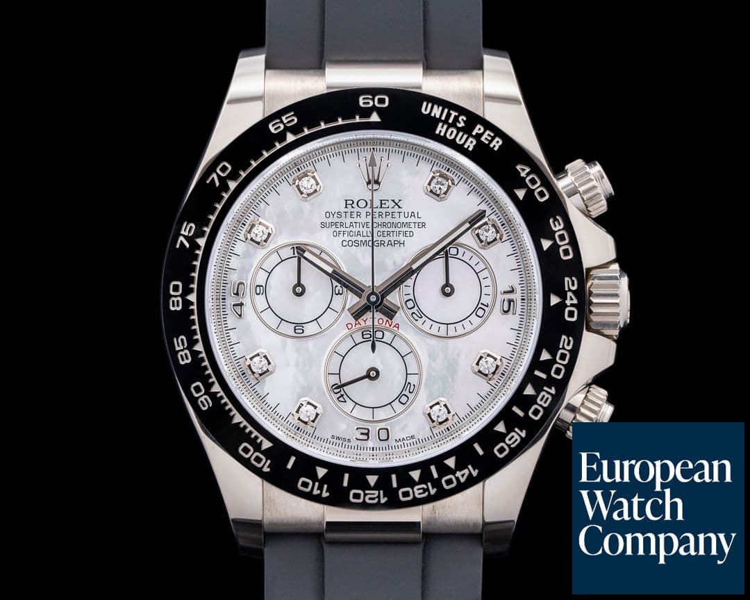 Image of Rolex Daytona 116519 18K White Gold Oysterflex "Mother of Pearl" Dial