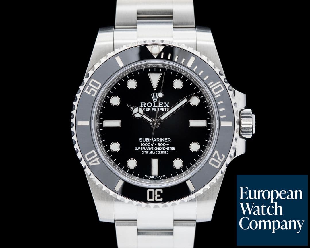 Image of Rolex Submariner 114060 No Date Ceramic Bezel SS Black Dial
