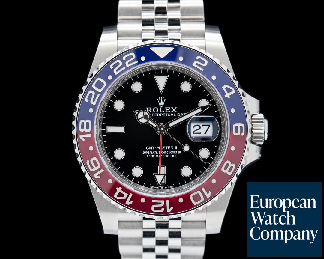 Image of Rolex GMT Master II Ceramic 126710 "Pepsi" SS Black Dial
