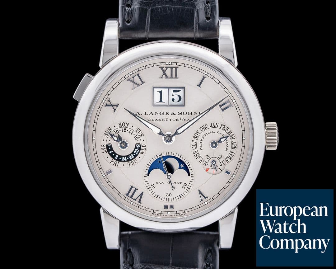 Image of A. Lange and Sohne Langematik Perpetual 310.025 Platinum Silver Dial