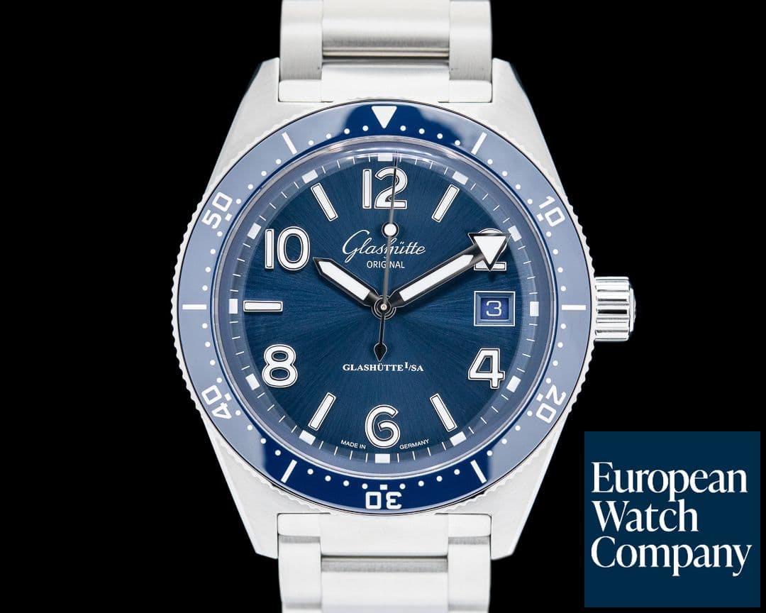 Image of Glashutte Original SeaQ Date SS Blue Dial 2025 UNWORN