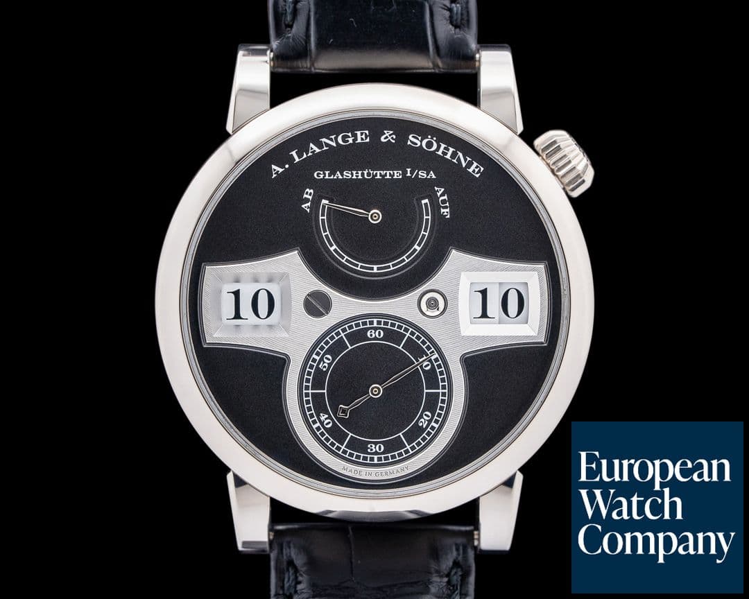Image of A. Lange and Sohne Zeitwerk 140.029 18K White Gold Black Dial