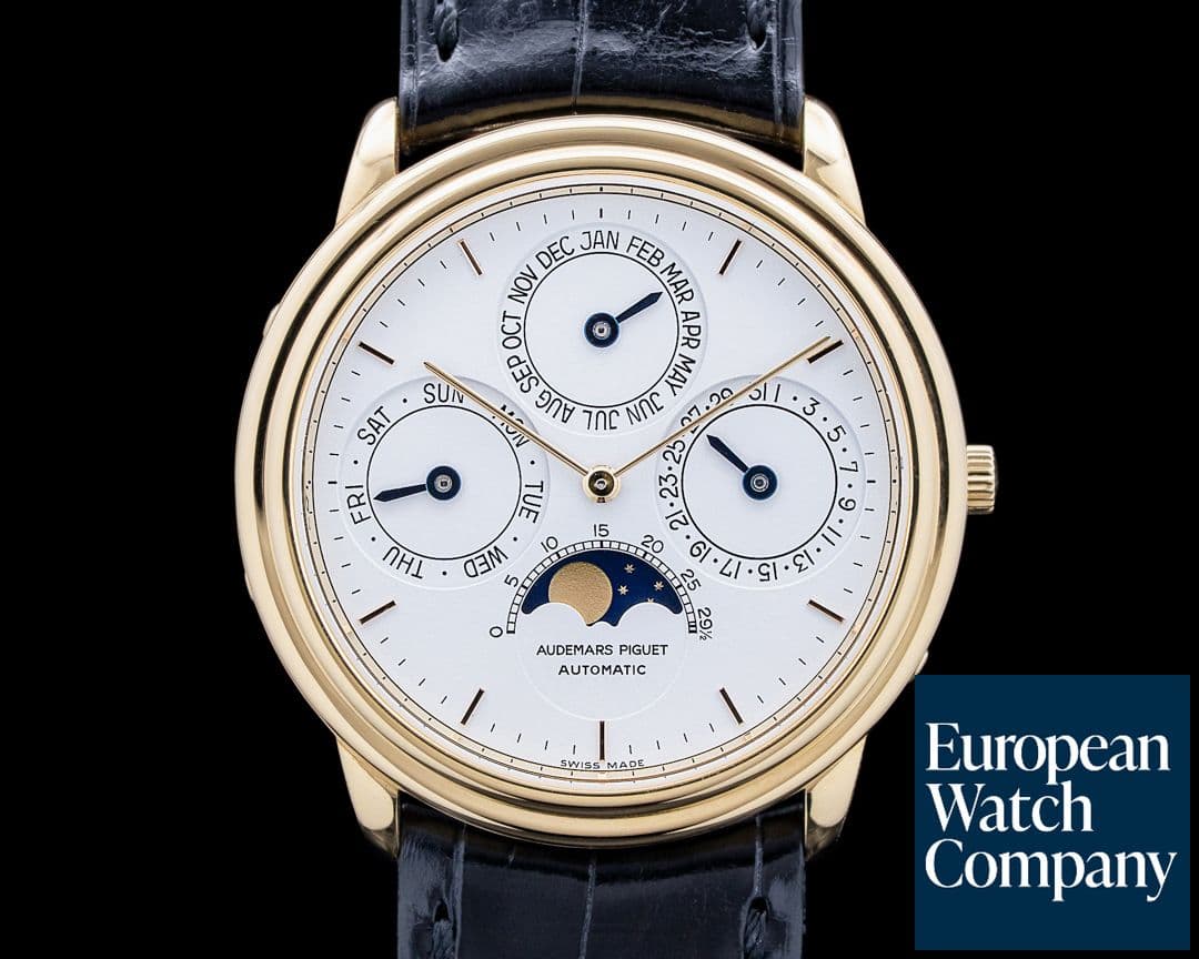 Image of Audemars Piguet 25657BA Quantieme Perpetual Calendar 18K Yellow Gold White Dial
