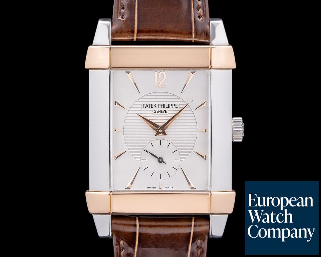 Image of Patek Philippe Gondolo Platinum 18K Rose Gold Silver Dial