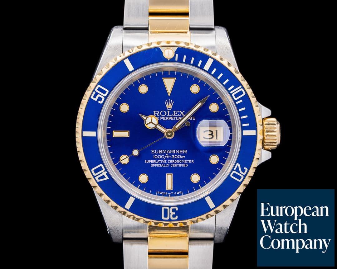 Image of Rolex Submariner 16613 Blue Dial SS / 18K