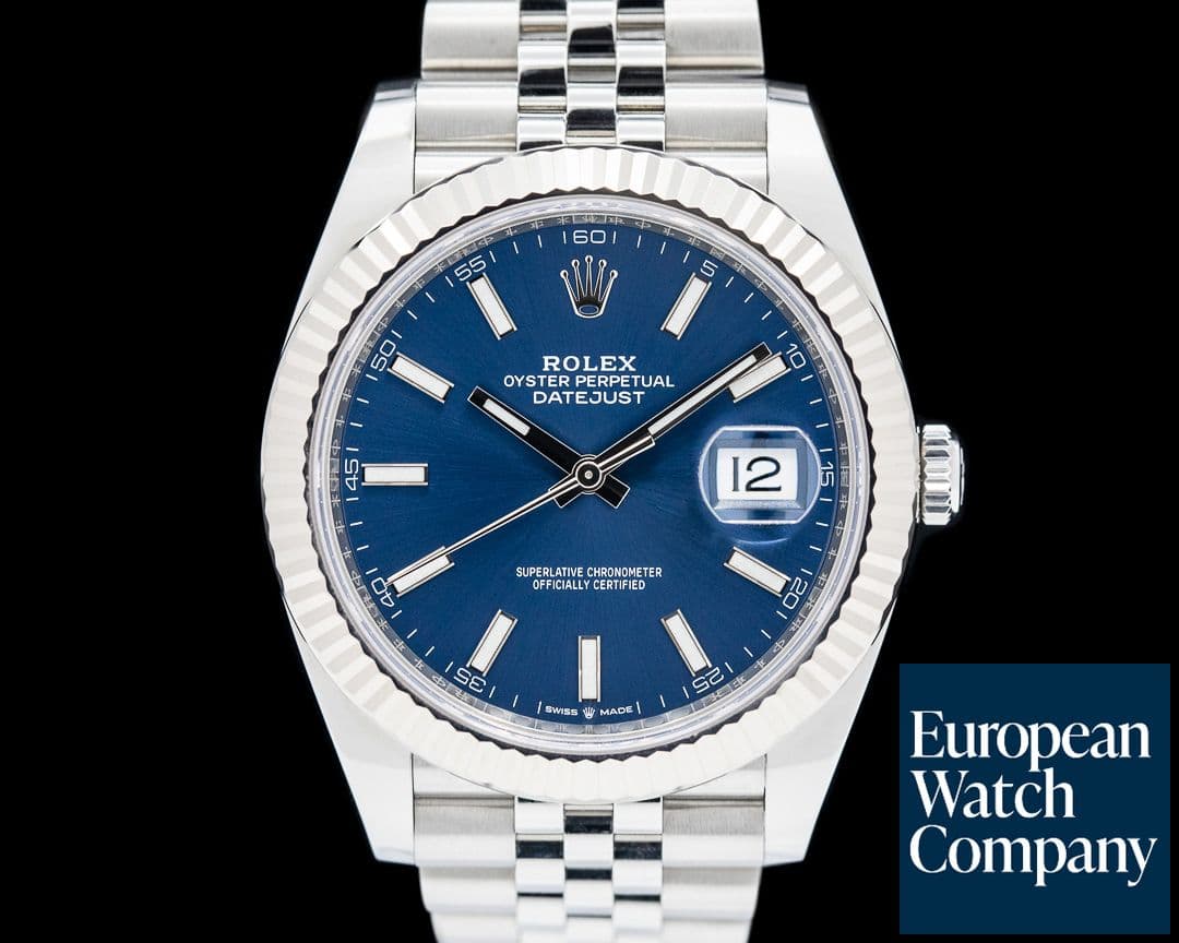 Image of Rolex Datejust 41 Fluted Jubilee Blue Dial